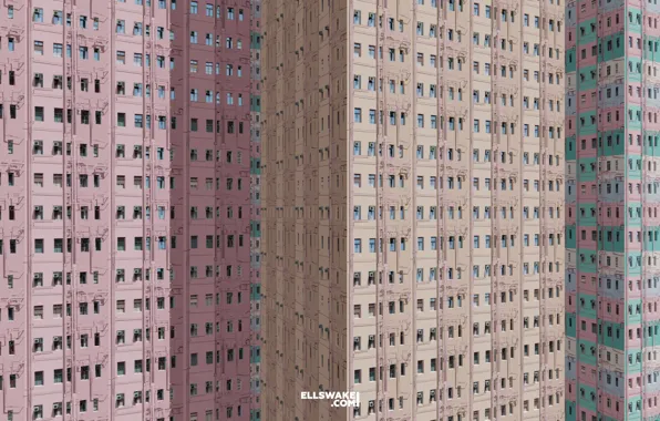 Windows, The building, Architecture, Hong Kong, Rendering, Textures & Materials, ELLS WAKE, by ELLS WAKE