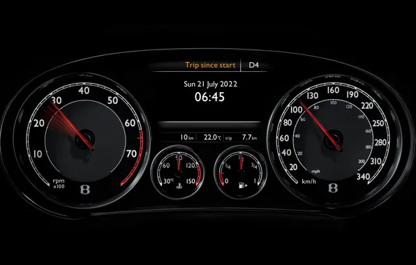 Speedometer, dashboard, dials