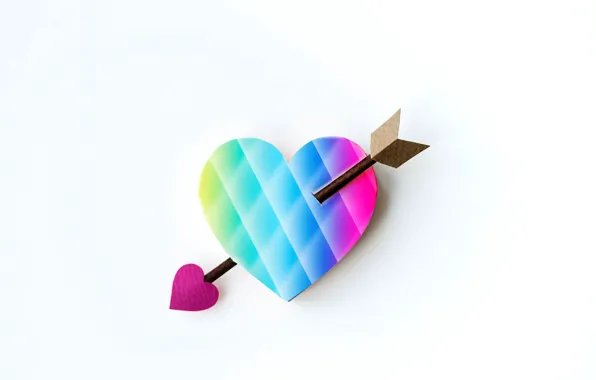 Picture heart, arrow, colorful