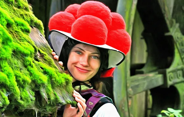 Girl, hat, The black forest, national costume