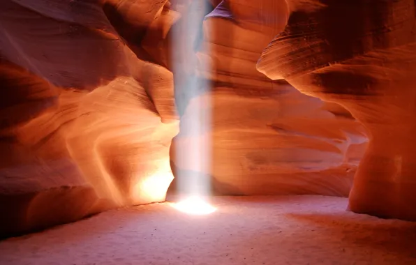 Picture sand, rays, light, rock, stones, rocks, stone, ray