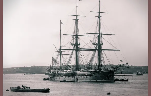 Retro, ship, sailing, 1902, swiftsure