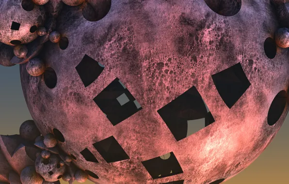 Balls, squares, iron, holes
