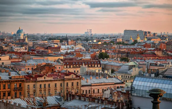 Picture the city, building, home, Peter, roof, Saint Petersburg, Vyacheslav Biryukov