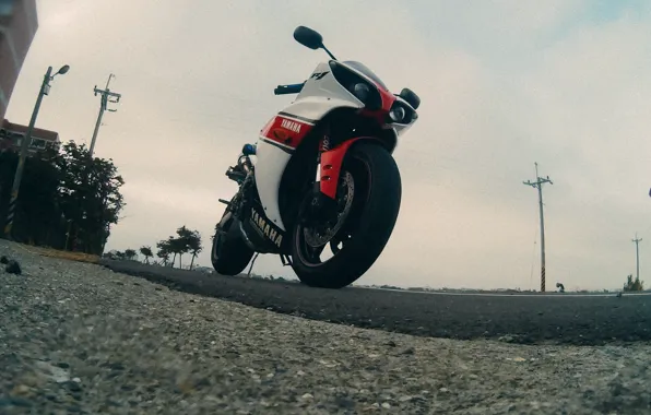 Picture Red, Yamaha, White, YZF-R1