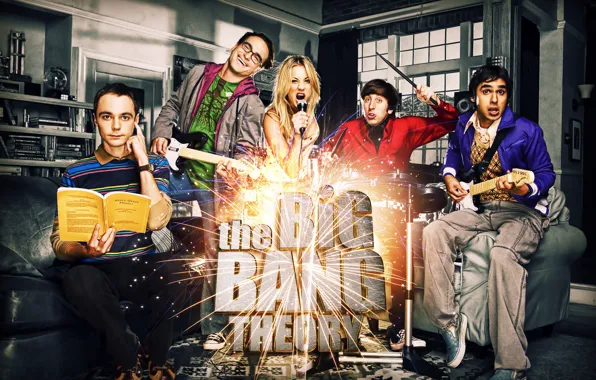 Picture the series, actors, The big Bang theory