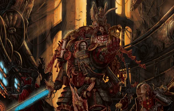 Picture sword, Cathedral, Warhammer 40k, the commander, technician