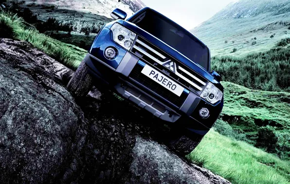 Auto, Mountains, Mitsubishi, Pajero, Avto