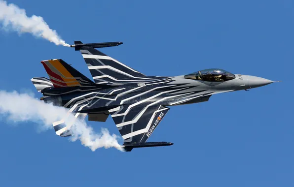 The sky, flight, pilot, F-16, Fighting Falcon