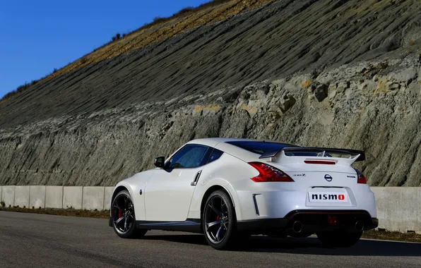 Picture white, Auto, Machine, Nissan, Nissan, Coupe, 370Z, Nismo