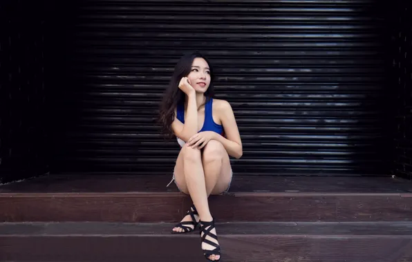 Picture girl, pose, background