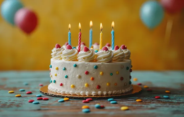 Candles, colorful, cake, happy, cake, celebration, birthday, candles