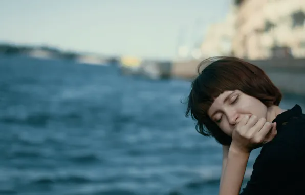 Water, smile, hair, closed eyes, indie, folk, little Camus
