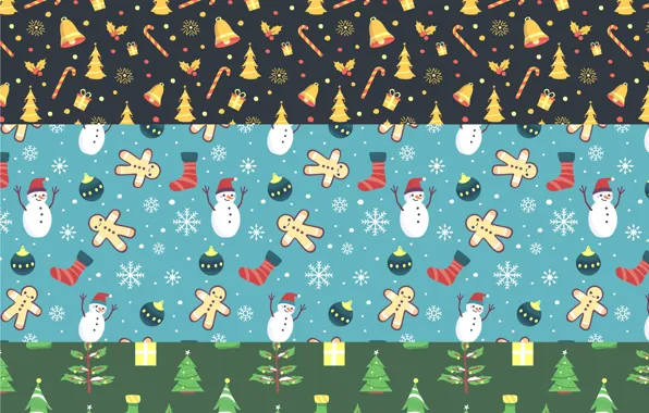 Background, texture, snowmen, christmas, pattern