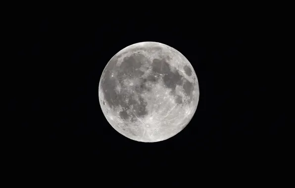 The sky, night, nature, the moon, the full moon, Giuseppe Crimeni