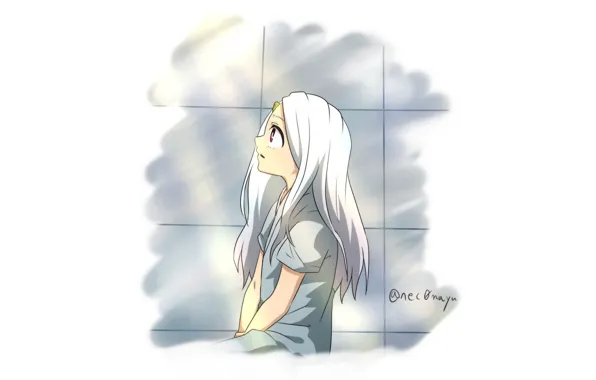Girl, white hair, horn, Erie, Boku No Hero Academy, My Hero Academy