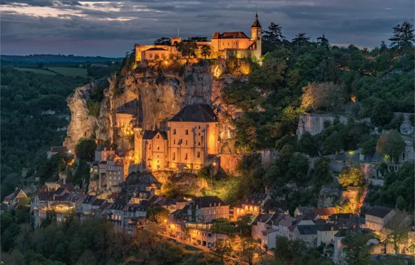 The city, view, beauty, Rocamadour