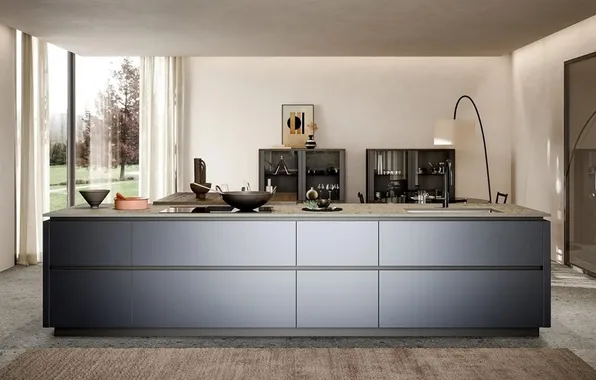 Style, Villa, interior, Italy, kitchen, dining room, dining area, Italian design