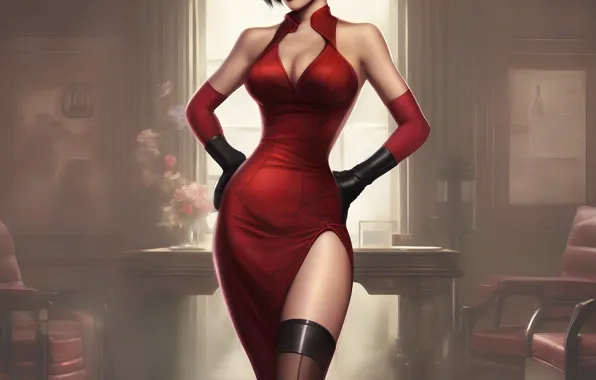 Stockings, pin up, ada wong