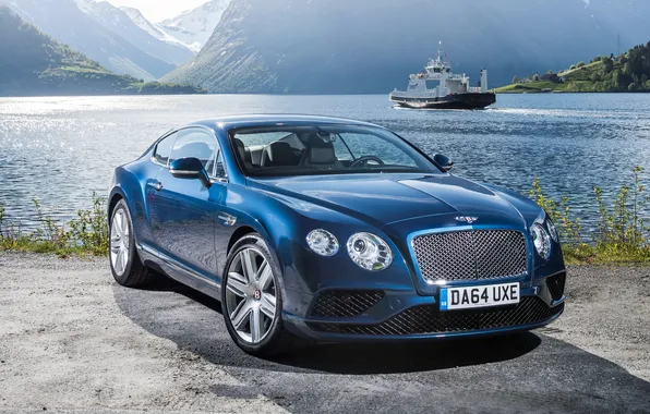 Picture blue, Bentley, Continental, Bentley, continental, 2015