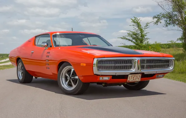 Picture Dodge, 1972, orange, Charger