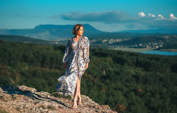 The sky, clouds, nature, model, dress, Gregory Levin