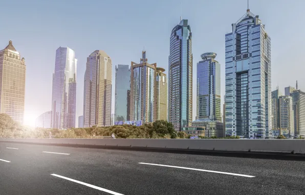 Picture road, landscape, the city, China, City Pasig