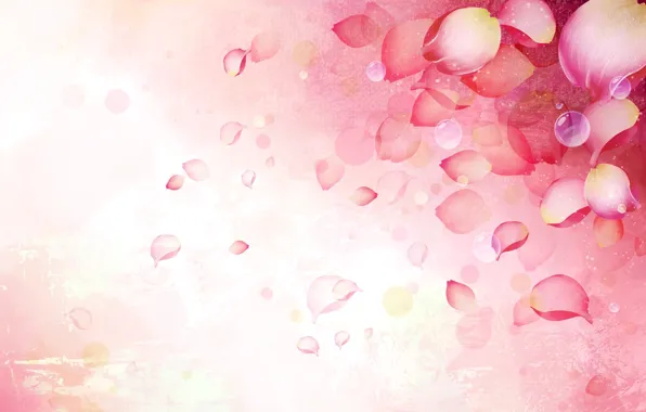 Leaves, drops, paint, vector