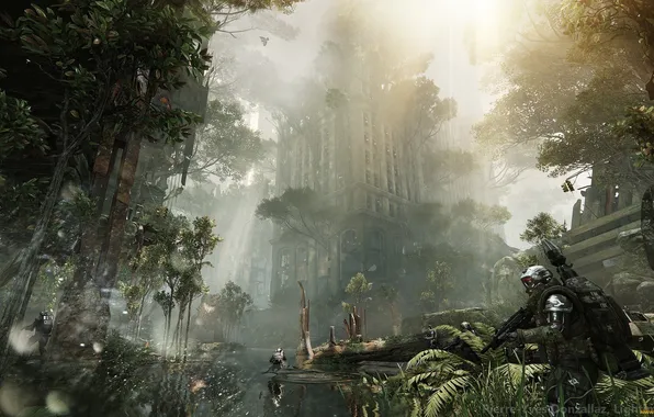 Picture jungle, soldiers, the ruins, new York, cell, crysis 3