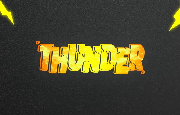 Text, lightning, The storm, lighting, beautiful text, the text with the background, THUNDER, 3D text