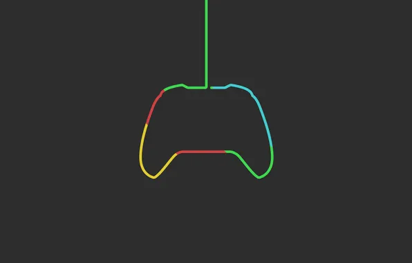 The dark background, gamepad, shape