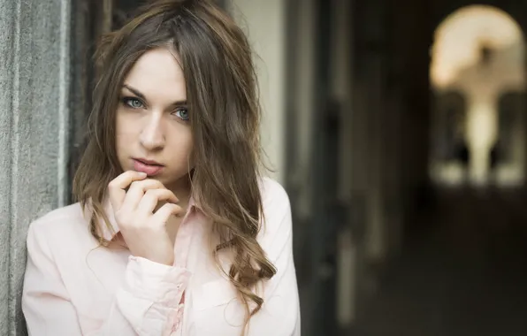 Picture eyes, look, face, hair, lips, cutie, Anna