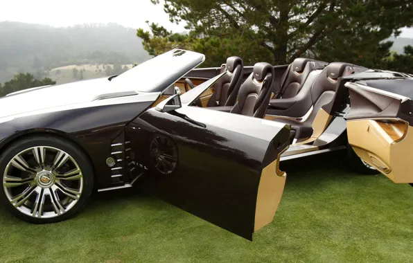 Cadillac, convertible, ciel