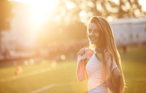 Summer, girl, face, background, hair, Natasha