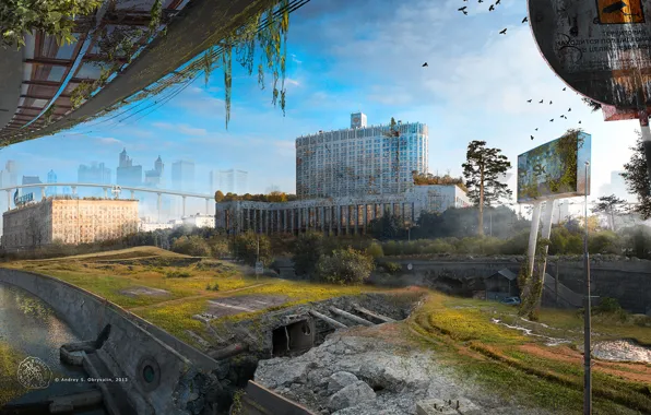 The city, Apocalypse, Moscow, devastation, pustosh, Skolkovo-St.Petersburg II
