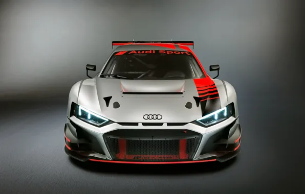 Racing car, Audi R8, front view, LMS, 2019