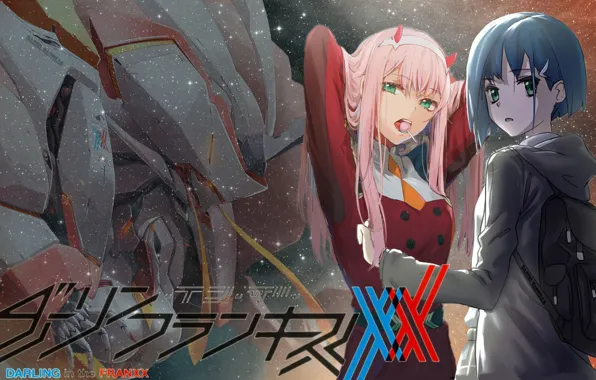 Picture background, two, Ichigo, 002, Darling In The Frankxx, Cute in France