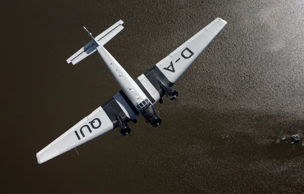 The plane, passenger, German, Junkers Ju-52, and military transport