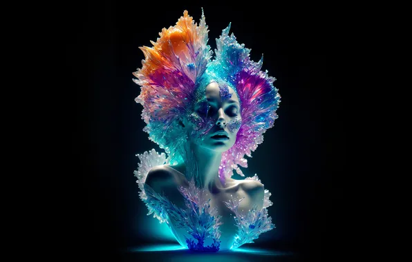 Girl, ice, bust