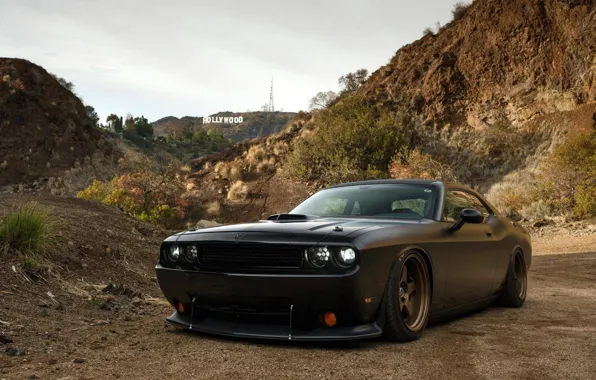 Picture Mountains, Tuning, Dodge, Hollywood, Challenger, Landscape, Muscle Car