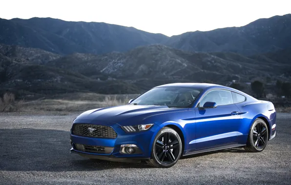 Mustang, Ford, Blue, 2015, EcoBoost