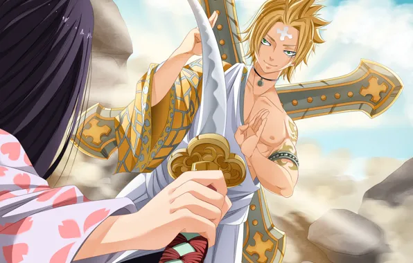 Demon, girl, sword, game, anime, katana, ken, blade