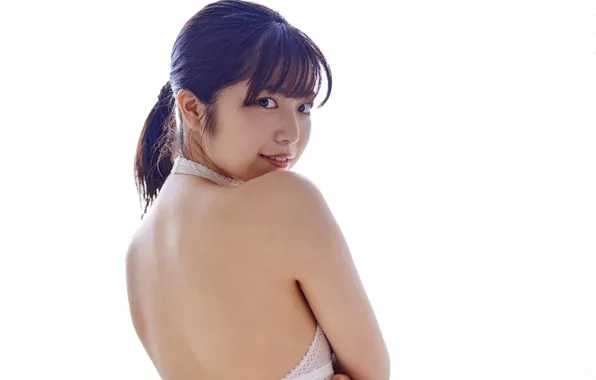 Beautiful, Asian, Model, Smile, Woman, Back, Cute, Behind