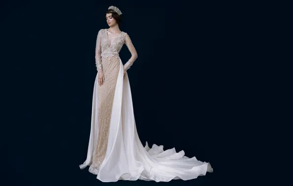 Model, crown, dress, the bride