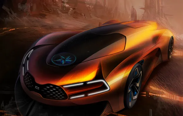 Car, Kia, sports, Steam Engine Electric