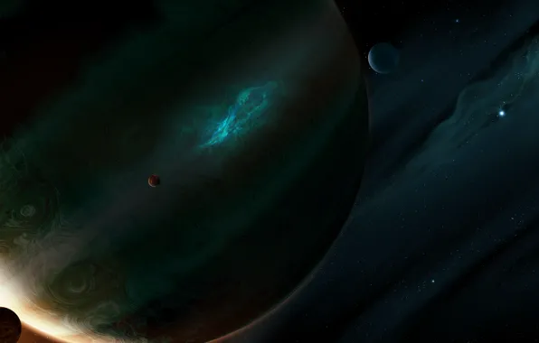 Stars, Planet, Space, Nebula, Planet, Fantasy, Planets, Art