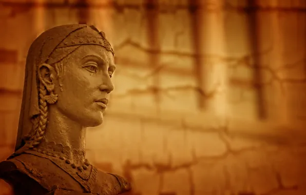 Yellow, lady, ancient, sculpture, literature, Central Asia, Kide Fotoart