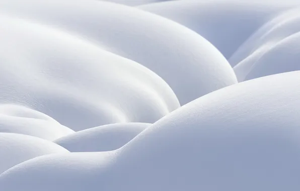 Winter, snow, hills, frost