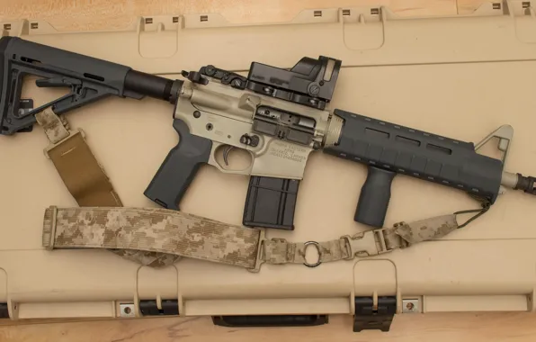Weapons, rifle, carabiner, assault, AR-15