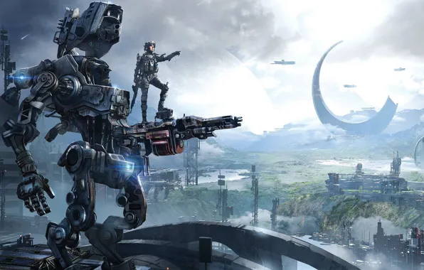 Picture Robot, Building, Soldiers, Hunter, Electronic Arts, Pilot, DLC, Titan